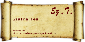 Szalma Tea névjegykártya